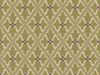 Bayham Abbey - Citrine behang van Little Greene met een klassiek patroon 