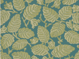 Beech Nut - Florence behang Little Greene met groene bladeren