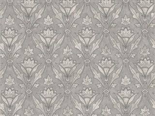 Grijs behang met klassiek patroon Borough High Street - Trace van Little Greene