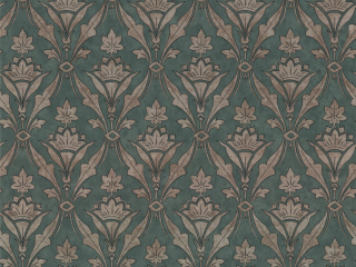 Little Greene Borough High Street - Weld behang met een blauw/groene achtergrond