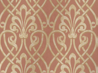 Klassiek behang in een moderne rood/oranje kleur Brook Street - Etruscan van Little Greene