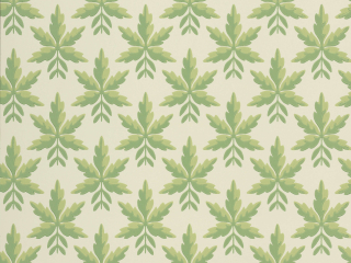 Clutterbuck - Lodge behang van Little Greene met een patroon van groene bladeren