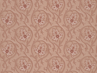 Roze behang van Little Greene met een patroen van sierlijke krullen en grote bladeren Hoja - Hellebore