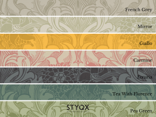 Little Greene Dahlia Scroll - Etruria