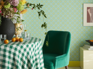 Little Greene Ditsy Block - Green Verditer