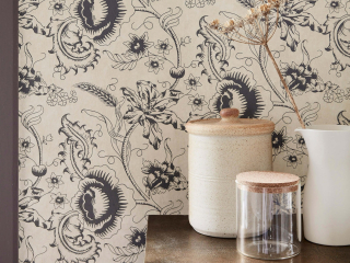 Little Greene Woodblock Mono - Knightsbridge