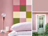 Little Greene - Hellebore 275 op de muur met groene accenten