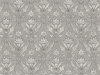 Grijs behang met klassiek patroon Borough High Street - Trace van Little Greene