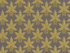 Little Greene Clutterbuck - Corinthian Gold behang met goudkleurige bladeren en een bruine achtergrond