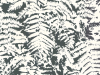 Behang van Little Greene met witte bladeren op een zwarte achtergrond Fern - Off Black