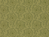 Hoja - Garden een diep groen behang van Little Greene met bladeren en sierlijke krullen