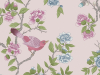 Aderyn - China Clay - Little Greene behang met vogels en bloemen