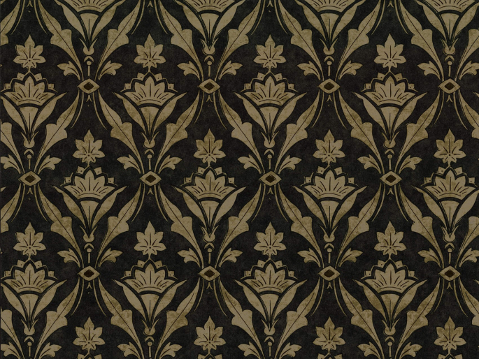 Borough High Street - Stamp behang Little Greene met donkere tinten