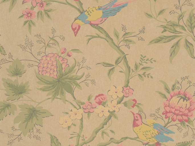 Brooke House - Parchment behang van Little Greene