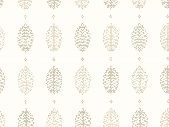 Cones - Lint behang van Little Greene met wit/beige achtergrond