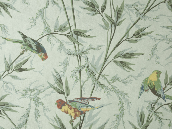 Bhenag met een groene tint met gekleurde vogels Great Ormond Street - Verditure 