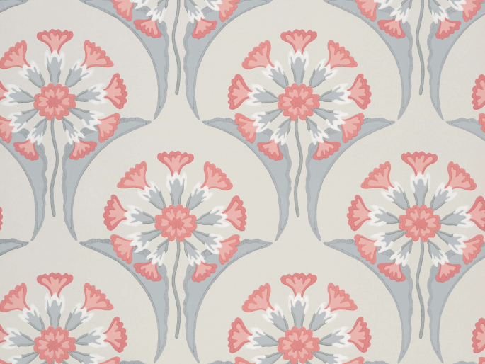 Little Greene bloemen behang Hencroft - Bone China