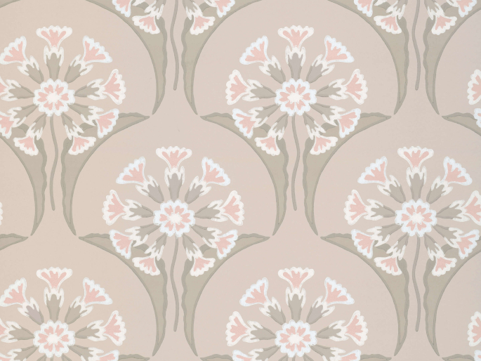 Behang met bloemen Hencroft - Lute van Little Greene