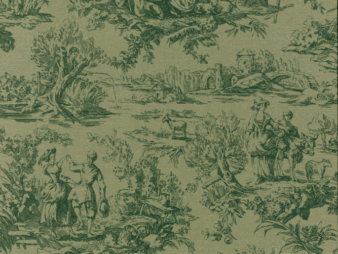 Little Greene Lovers' Toile - Dark Brunswick Green