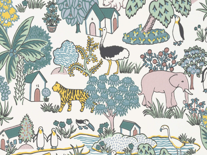 Little Greene behang Animal Kingdom Florence