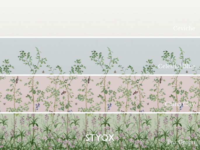 Little Greene Bird & Bluebell - Ceviche