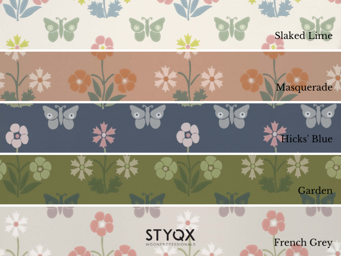 Little Greene Burges Butterfly - French Grey
