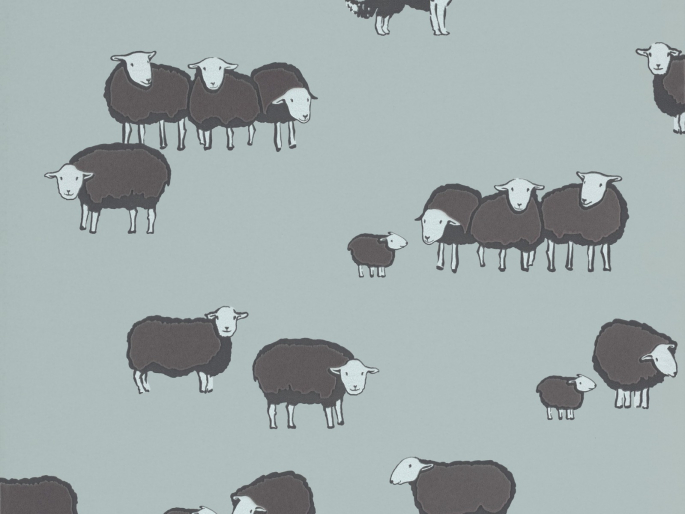 Little Greene behang Nip & Lassie Celestial Blue