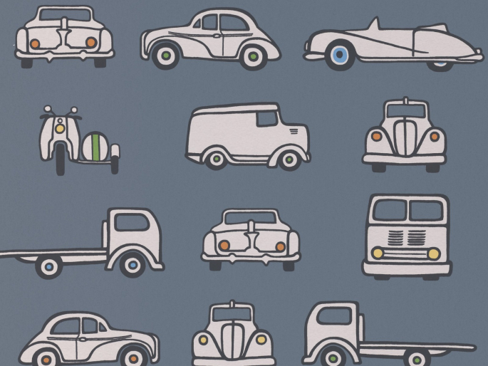 Little Greene behang Road Trip Juniper Ash