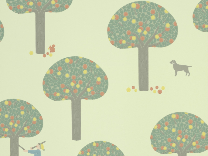 Little Greene behang Rodney Street Pea Green