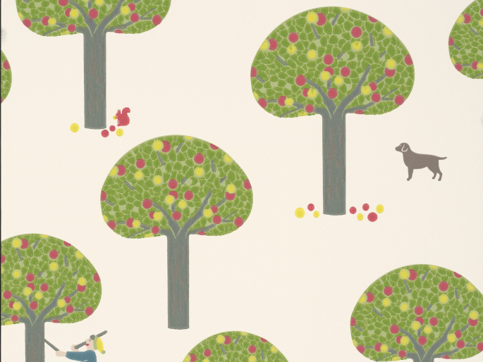 Little Greene behang Rodney Street Sage & Onions