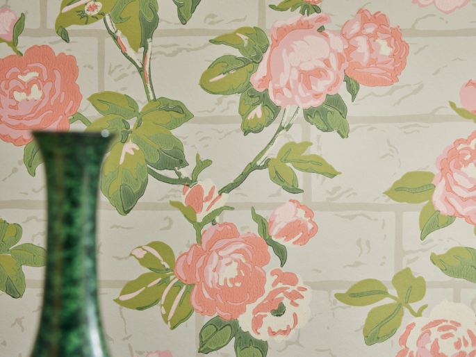 Little Greene Rose Garden - Green Stone