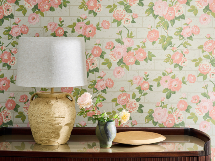 Little Greene Rose Garden - Green Stone