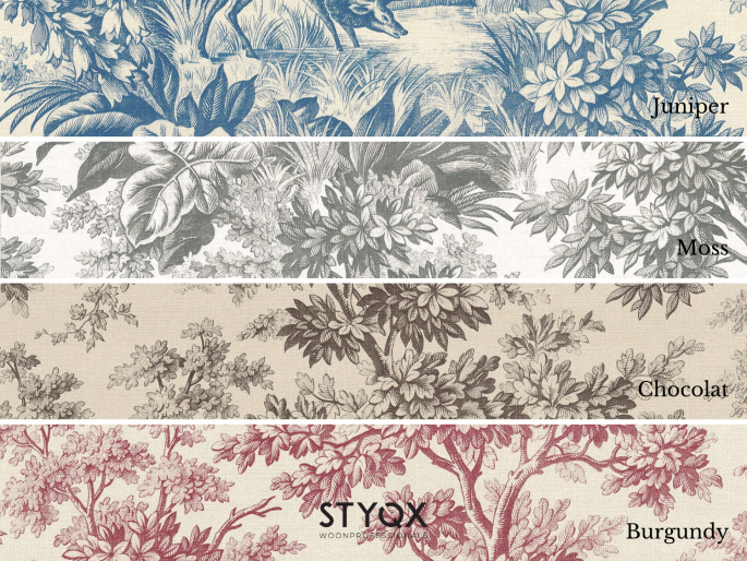Little Greene Stag Toile - Chocolat