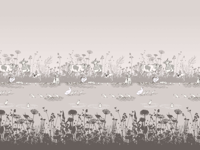 Little Greene behang Riverside Capers Cluck