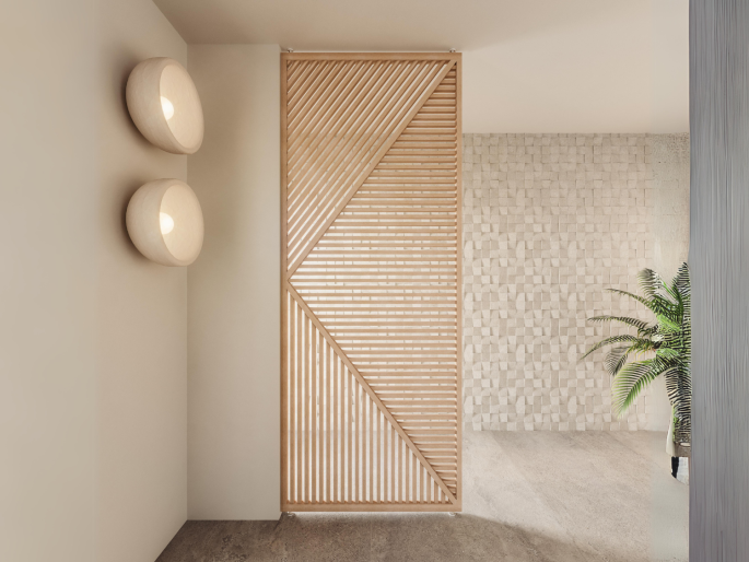 Roomdivider Shibuya - Blanke lak - 255 cm