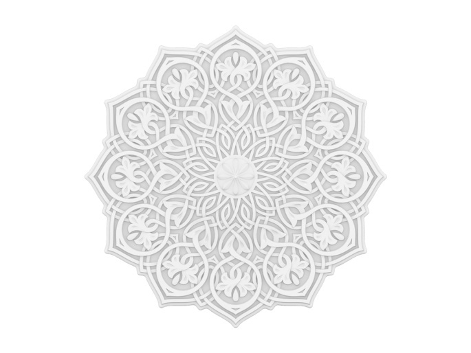 Middelgroot oosters plafond ornament