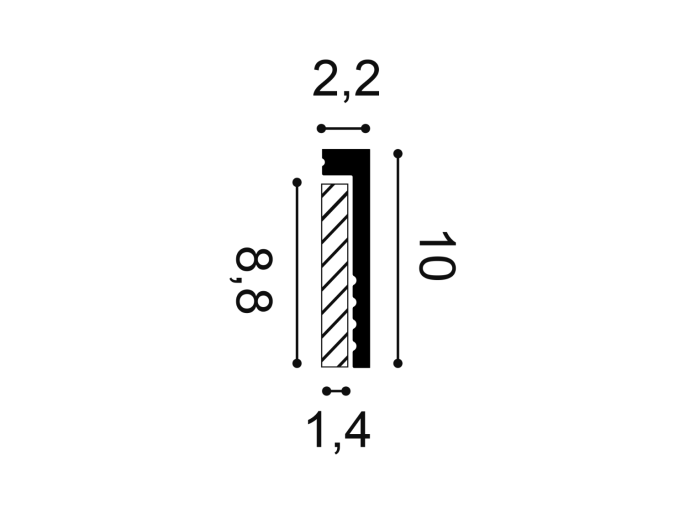 Orac vloerplint SX171