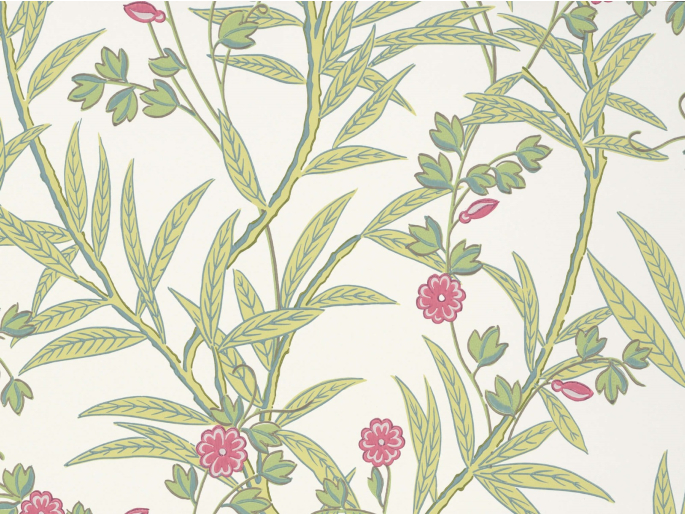 Bamboo Floral - Mischief behang van Little Greene