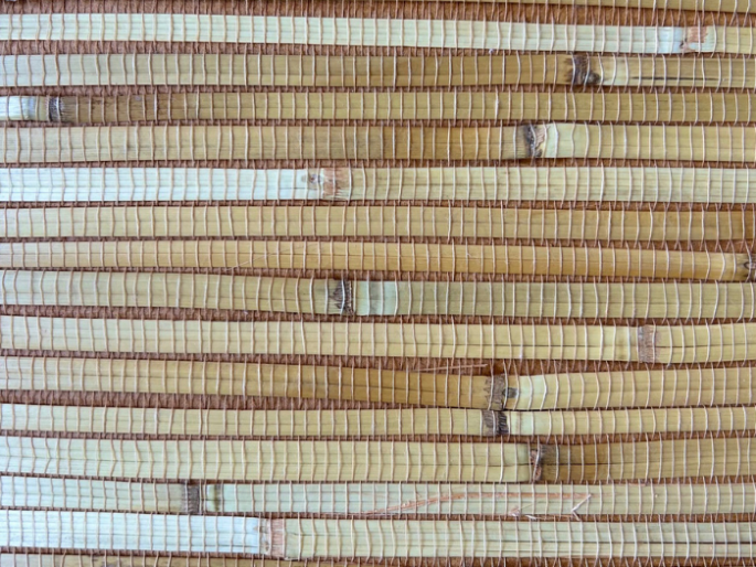 Catchii bamboe behang Warm Beige Strepen - B016