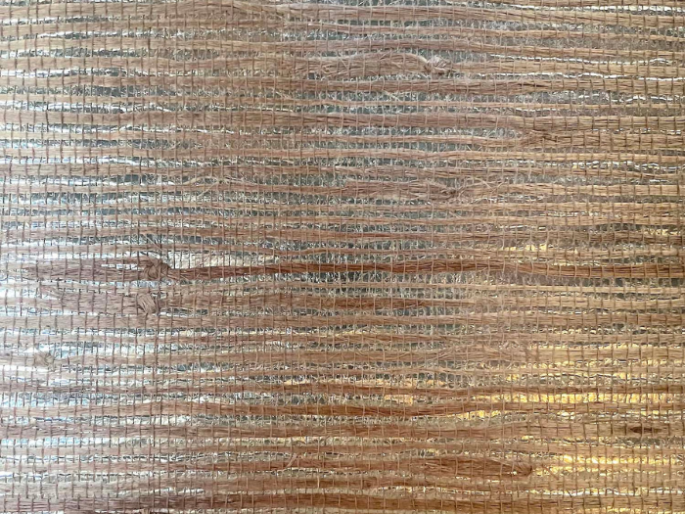 Catchii jute behang Taupe Zilver Metallic - J003