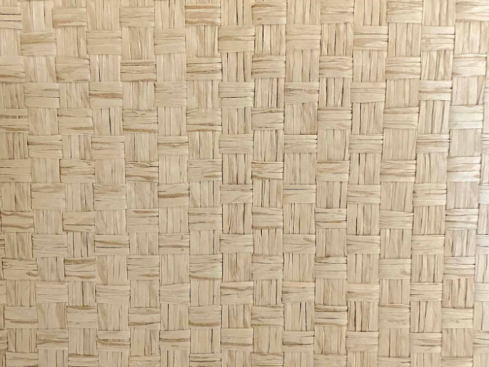 Catchii weave behang Ruitpatroon Zand - W006