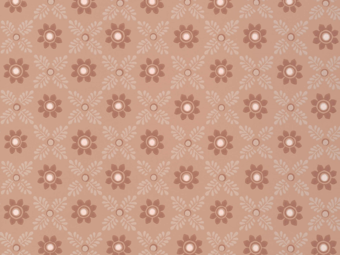 Little Greene behang met verschillende roze tinten in bloemen en bladeren Ditsy Block - Masquerade