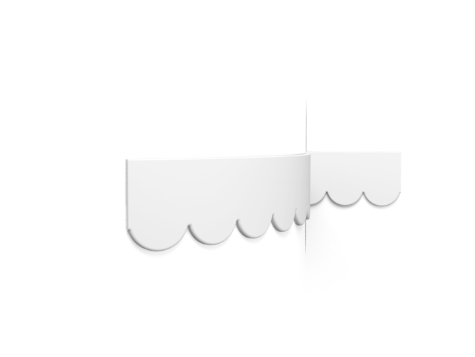 Orac flexibele wandlijst S425F Scallop