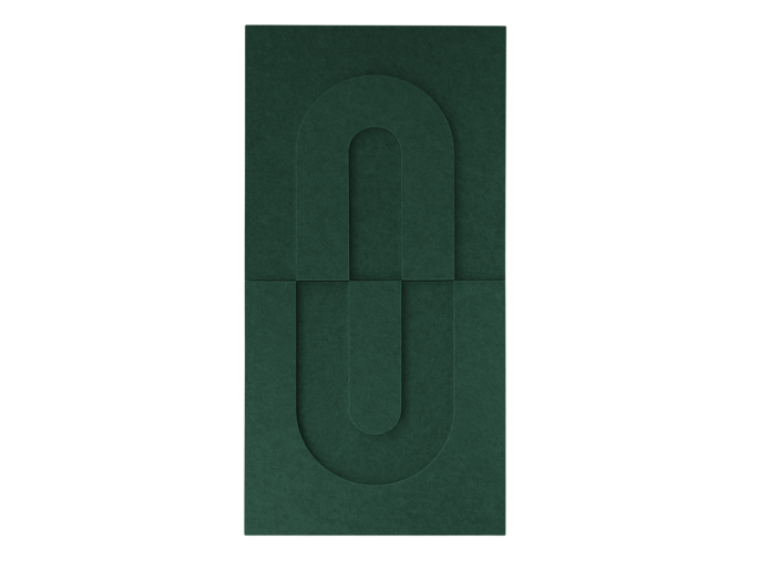 Maeven Art akoestische 3D panelen Maya IV - Deep Green (set van 2)