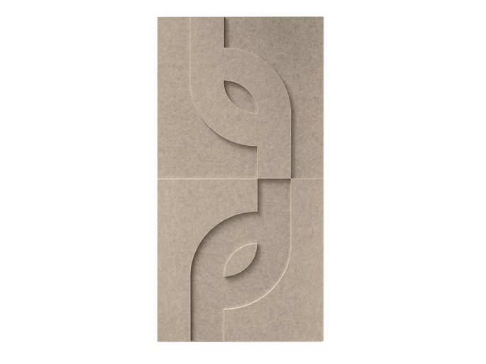 Maeven Art akoestische 3D panelen Maya V - Beige (set van 2)