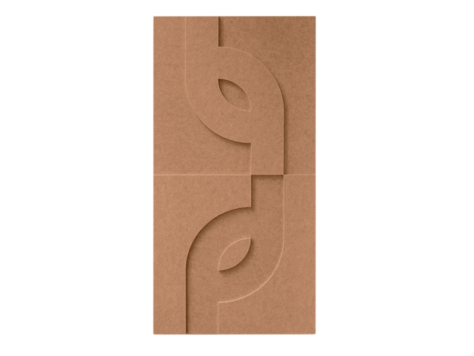 Maeven Art akoestische 3D panelen Maya V - Cognac (set van 2)