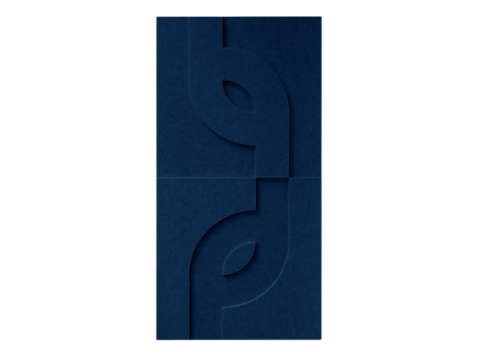 Maeven Art akoestische 3D panelen Maya V - Navy Blue (set van 2)