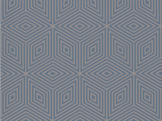 Paint & Paper Library Marquetry Tile - Blue Blood