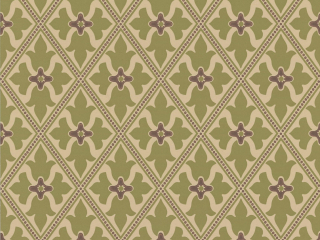 Bayham Abbey - Citrine behang van Little Greene met een klassiek patroon 