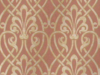 Klassiek behang in een moderne rood/oranje kleur Brook Street - Etruscan van Little Greene